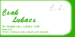 csak lukacs business card