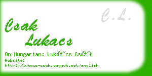 csak lukacs business card